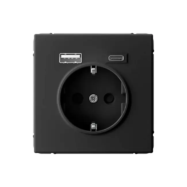 Розетка ARTGALLERY с двумя USB A+C — электромонтаж Минск